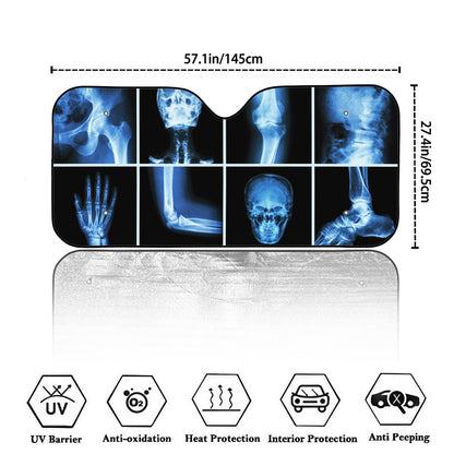 X-Ray Film Radiology Print Car Windshield Sun Shade