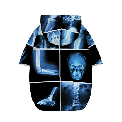 X-Ray Film Radiology Print Dog Zip Up Hoodie