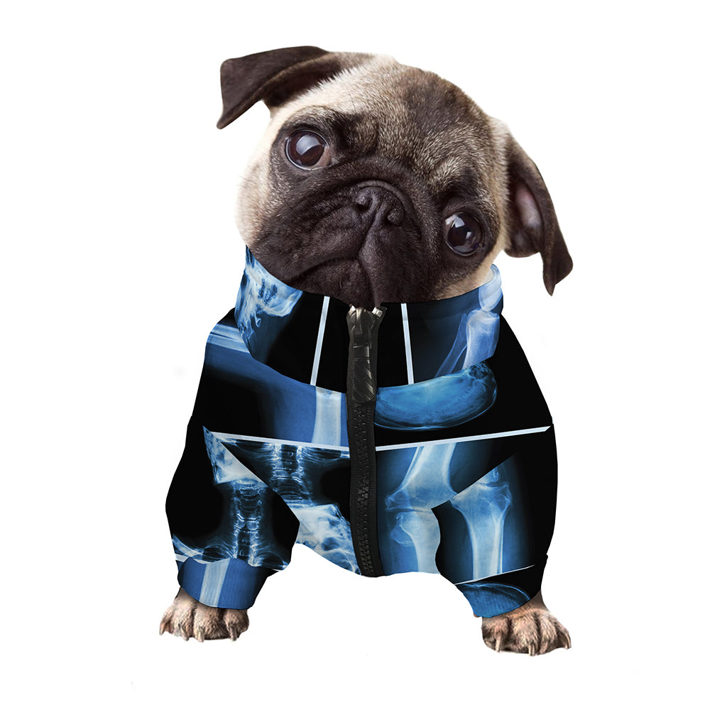 X-Ray Film Radiology Print Dog Zip Up Jacket