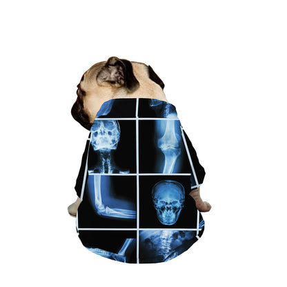 X-Ray Film Radiology Print Dog Zip Up Jacket