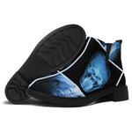 X-Ray Film Radiology Print Flat Ankle Boots