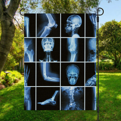 X-Ray Film Radiology Print Garden Flag
