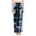 X-Ray Film Radiology Print High Slit Maxi Skirt
