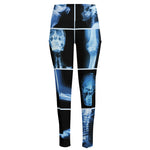 X-Ray Film Radiology Print High-Waisted Pocket Leggings