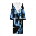 X-Ray Film Radiology Print Hooded Bathrobe