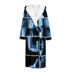 X-Ray Film Radiology Print Hooded Bathrobe