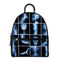 X-Ray Film Radiology Print Leather Backpack