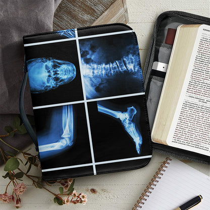 X-Ray Film Radiology Print Leather Bible Cover