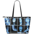 X-Ray Film Radiology Print Leather Tote Bag With Zipper