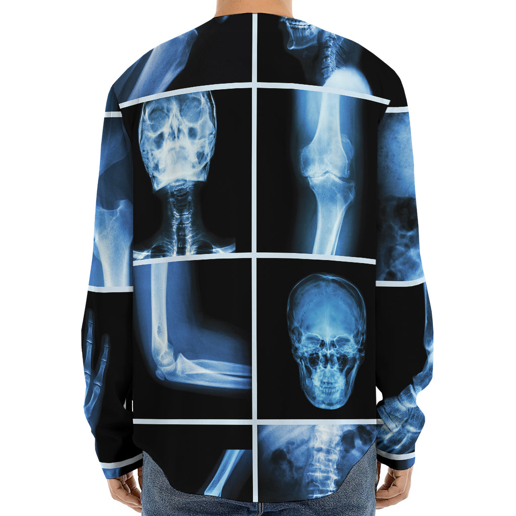 X-Ray Film Radiology Print Long Sleeve Baseball Jersey