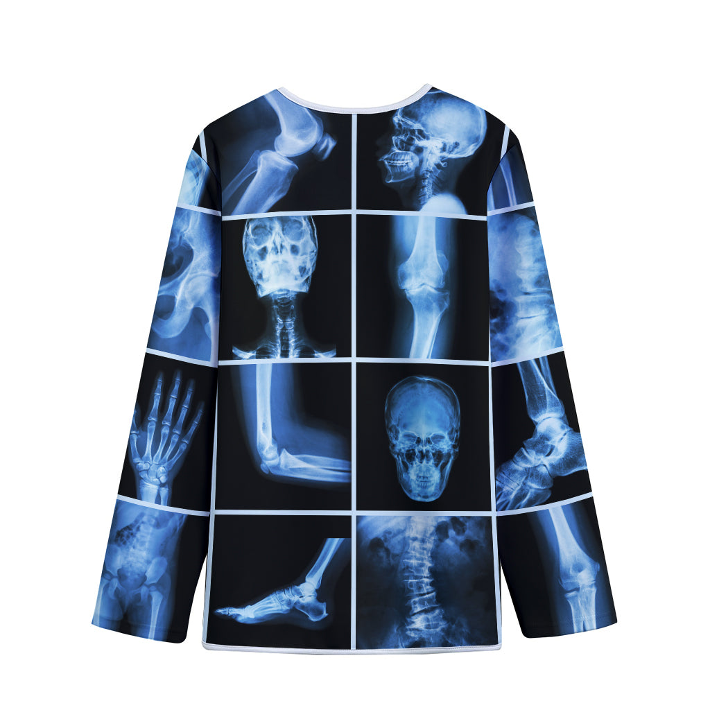 X-Ray Film Radiology Print Long Sleeve Short Coat