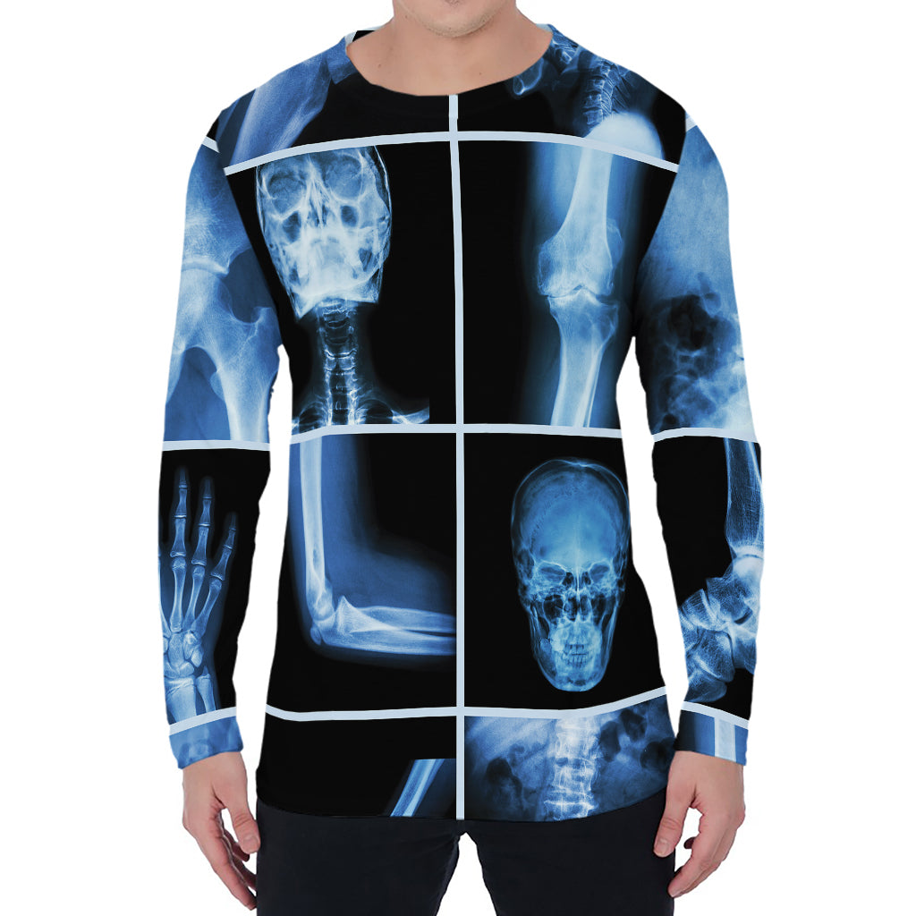 X-Ray Film Radiology Print Men's Long Sleeve T-Shirt