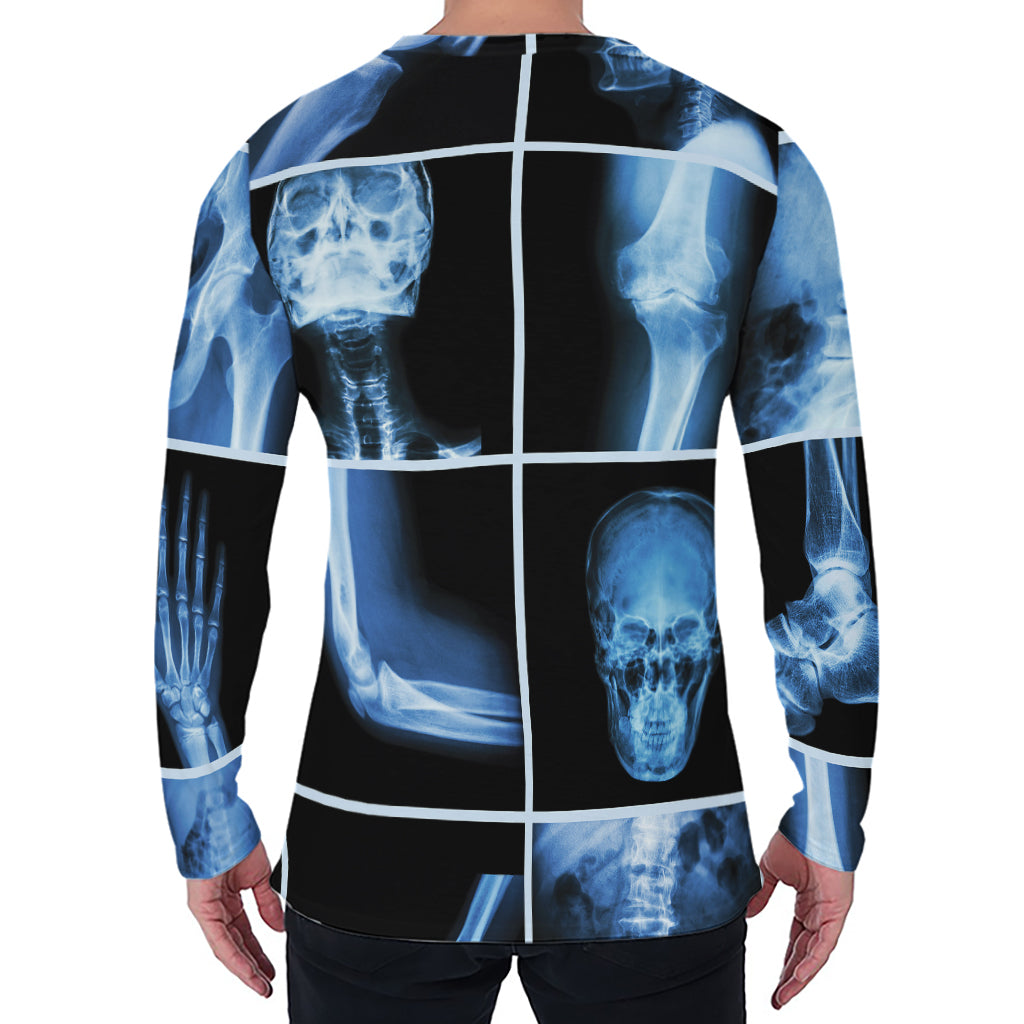X-Ray Film Radiology Print Men's Long Sleeve T-Shirt