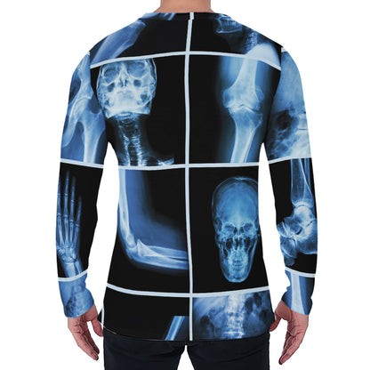X-Ray Film Radiology Print Men's Long Sleeve T-Shirt