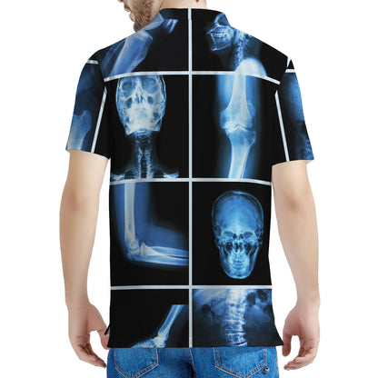 X-Ray Film Radiology Print Men's Polo Shirt