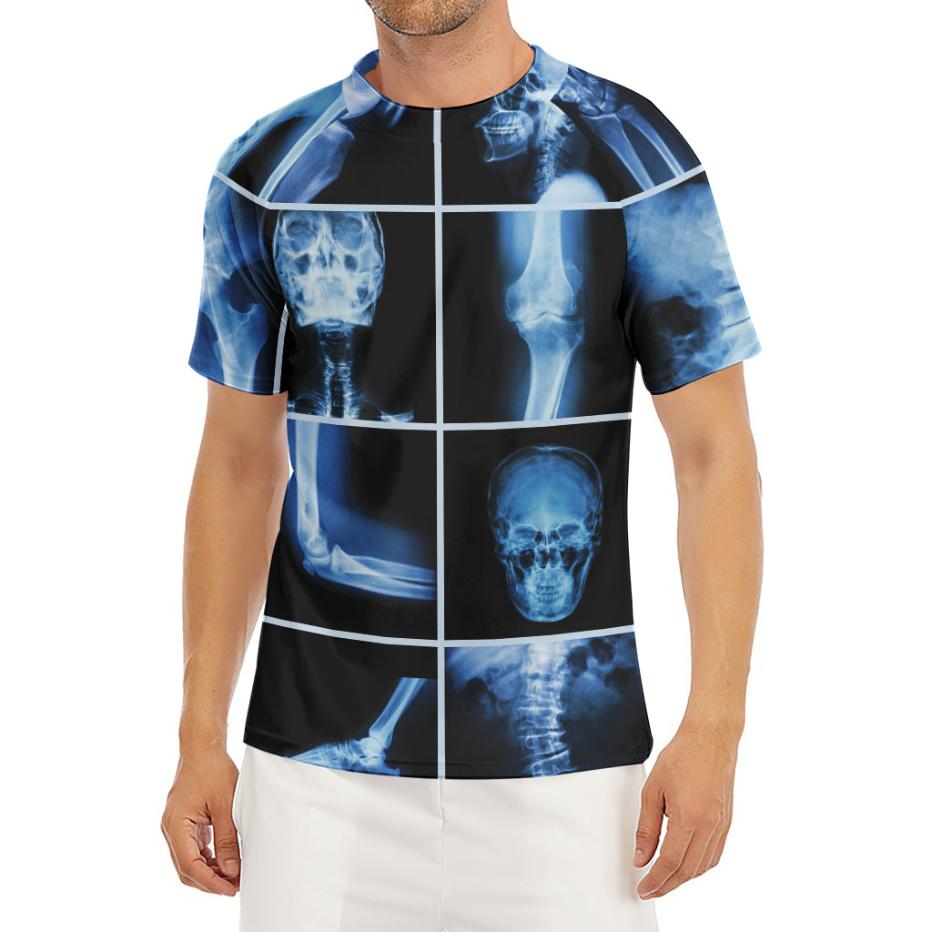 X-Ray Film Radiology Print Men's Short Sleeve Rash Guard
