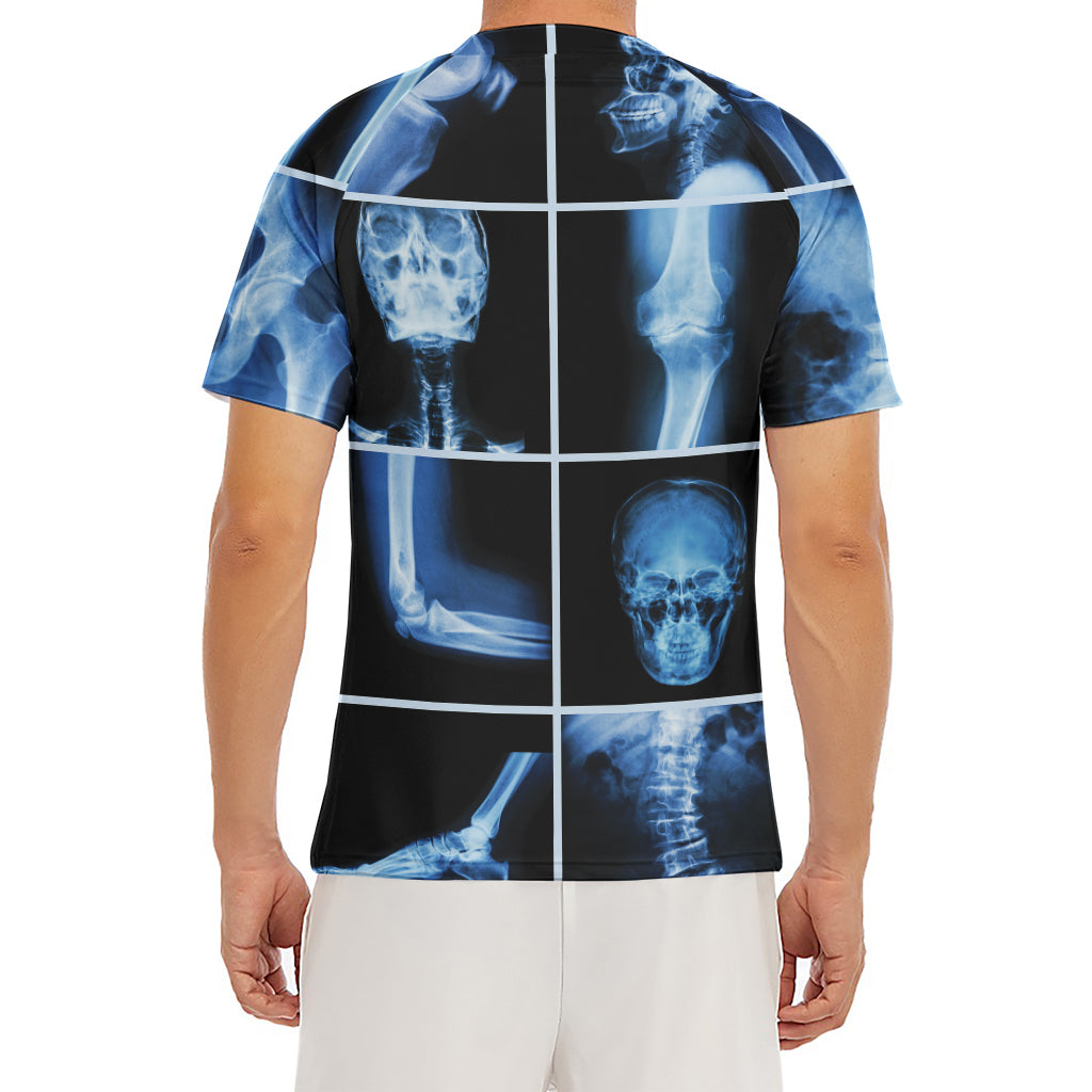 X-Ray Film Radiology Print Men's Short Sleeve Rash Guard