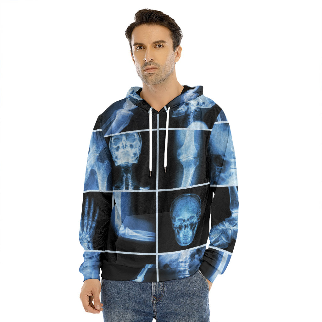 X-Ray Film Radiology Print Men's Velvet Pullover Hoodie