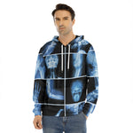 X-Ray Film Radiology Print Men's Velvet Pullover Hoodie