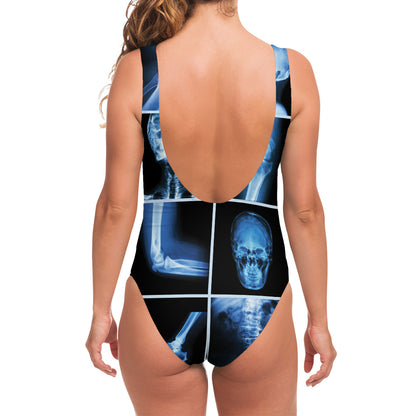 X-Ray Film Radiology Print One Piece Swimsuit