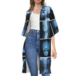 X-Ray Film Radiology Print Open Front Beach Cover Up