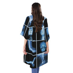 X-Ray Film Radiology Print Open Front Beach Cover Up
