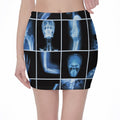 X-Ray Film Radiology Print Pencil Mini Skirt