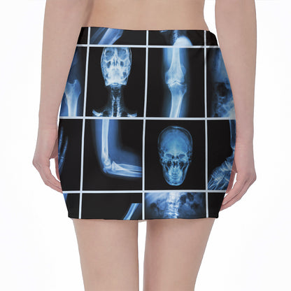 X-Ray Film Radiology Print Pencil Mini Skirt