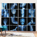 X-Ray Film Radiology Print Pencil Pleat Curtains