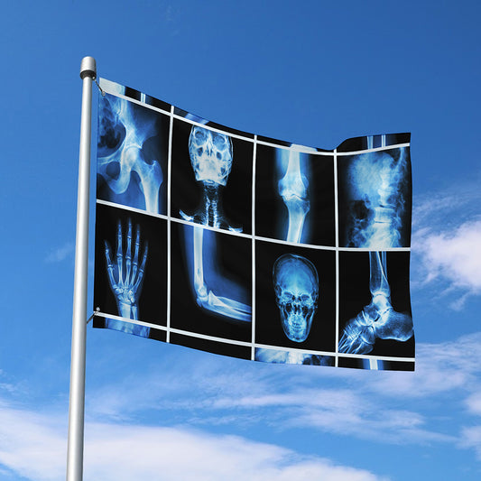 X-Ray Film Radiology Print Polyester Flag
