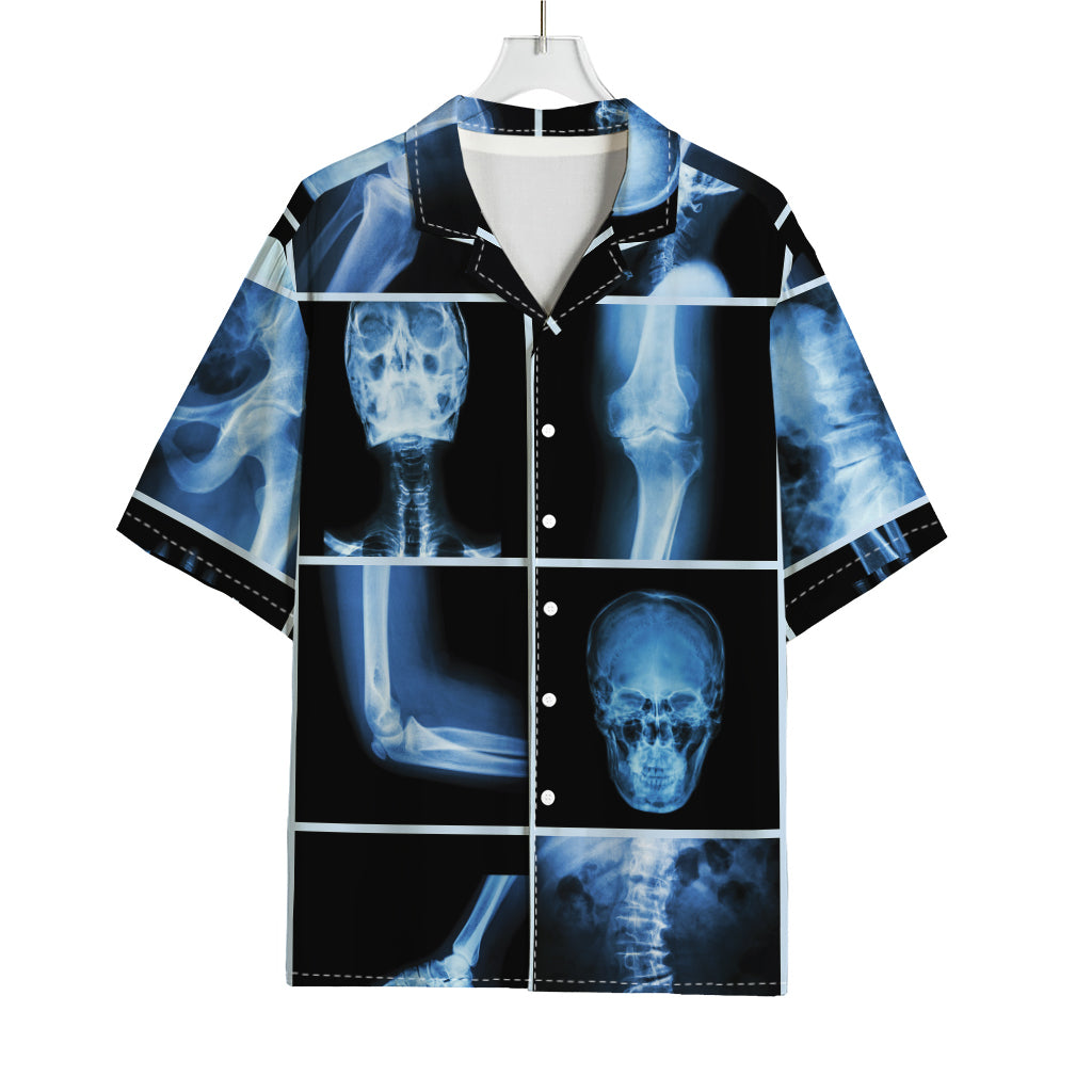 X-Ray Film Radiology Print Rayon Hawaiian Shirt