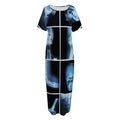 X-Ray Film Radiology Print Short Sleeve Long Nightdress