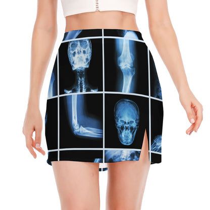 X-Ray Film Radiology Print Side Slit Mini Skirt