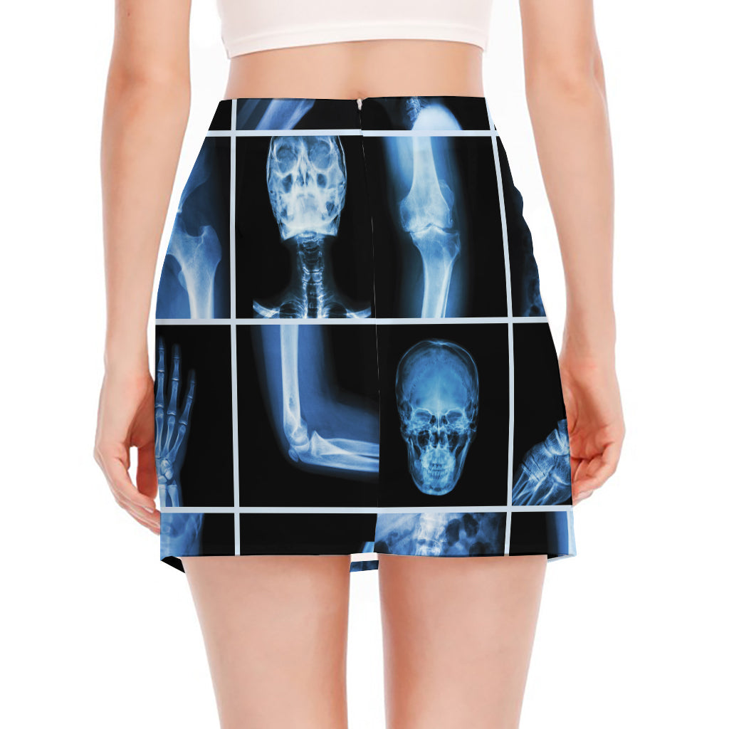 X-Ray Film Radiology Print Side Slit Mini Skirt
