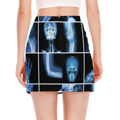 X-Ray Film Radiology Print Side Slit Mini Skirt