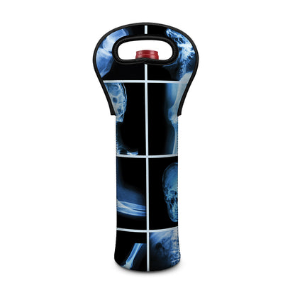 X-Ray Film Radiology Print Single Neoprene Wine Tote