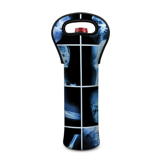 X-Ray Film Radiology Print Single Neoprene Wine Tote