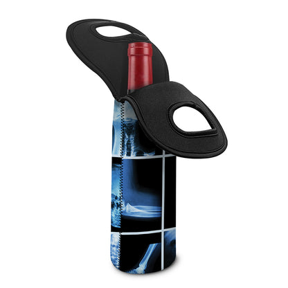 X-Ray Film Radiology Print Single Neoprene Wine Tote