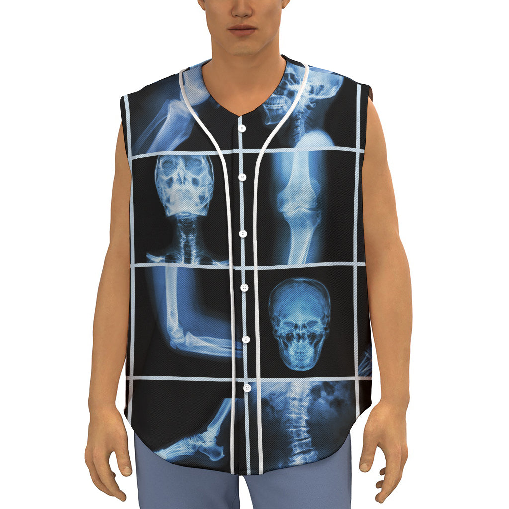 X-Ray Film Radiology Print Sleeveless Baseball Jersey