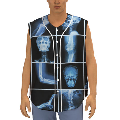 X-Ray Film Radiology Print Sleeveless Baseball Jersey