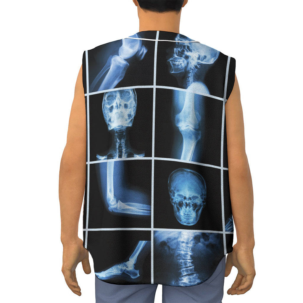 X-Ray Film Radiology Print Sleeveless Baseball Jersey