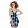 X-Ray Film Radiology Print Sleeveless Bodycon Dress