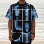 X-Ray Film Radiology Print Textured Short Sleeve Shirt
