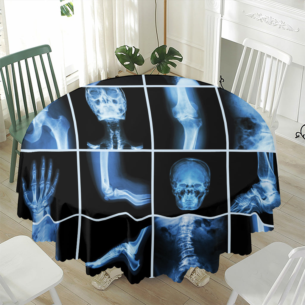 X-Ray Film Radiology Print Waterproof Round Tablecloth