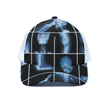 X-Ray Film Radiology Print White Mesh Trucker Cap