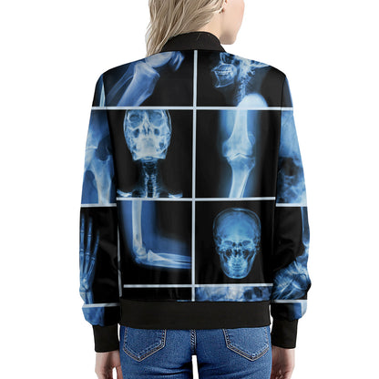 X-Ray Film Radiology Print Women's Bomber Jacket