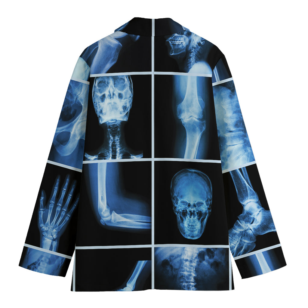 X-Ray Film Radiology Print Women's Cotton Blazer