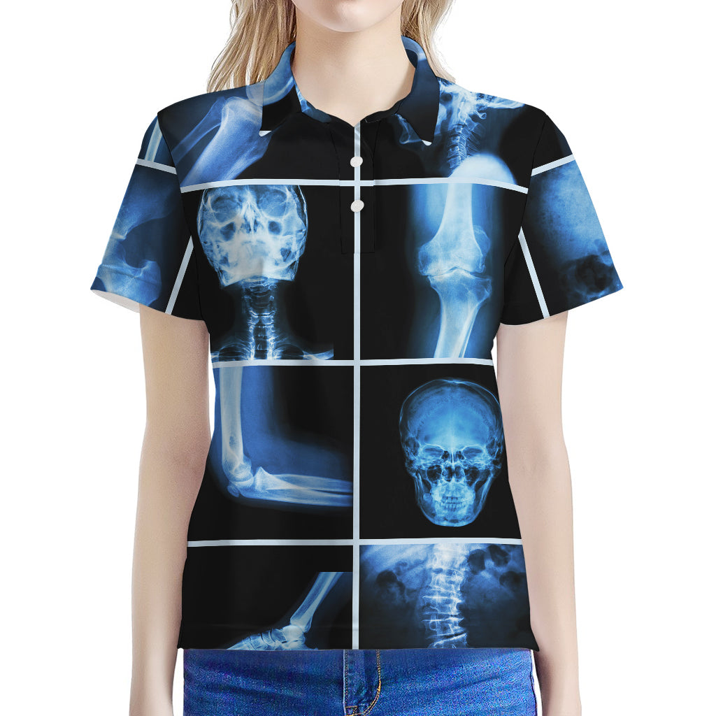 X-Ray Film Radiology Print Women's Polo Shirt