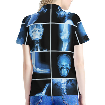 X-Ray Film Radiology Print Women's Polo Shirt
