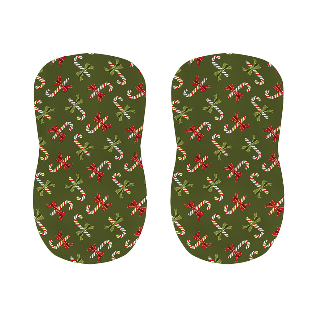 Xmas Candy Cane Pattern Print Bar Stool Covers